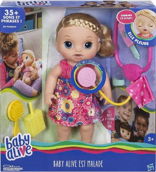 Baby Alive - Est Malade - Poupee Cheveux Blonds - C0957