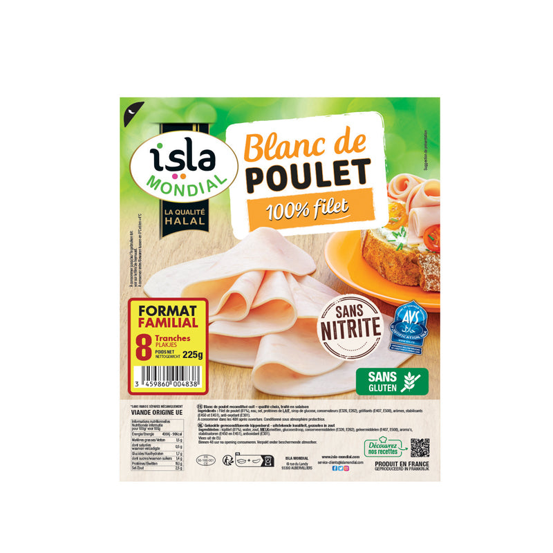 Isla Mondial - Blanc de poulet - 225 Gr
