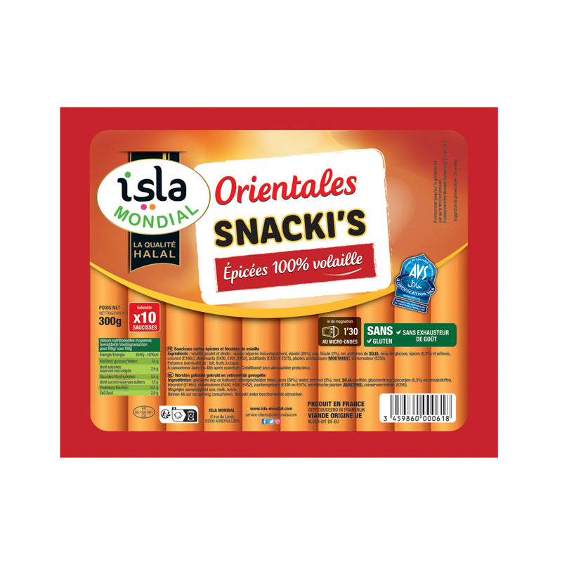 Isla Mondial - Snacki’s Orientales épicée – 300 Gr