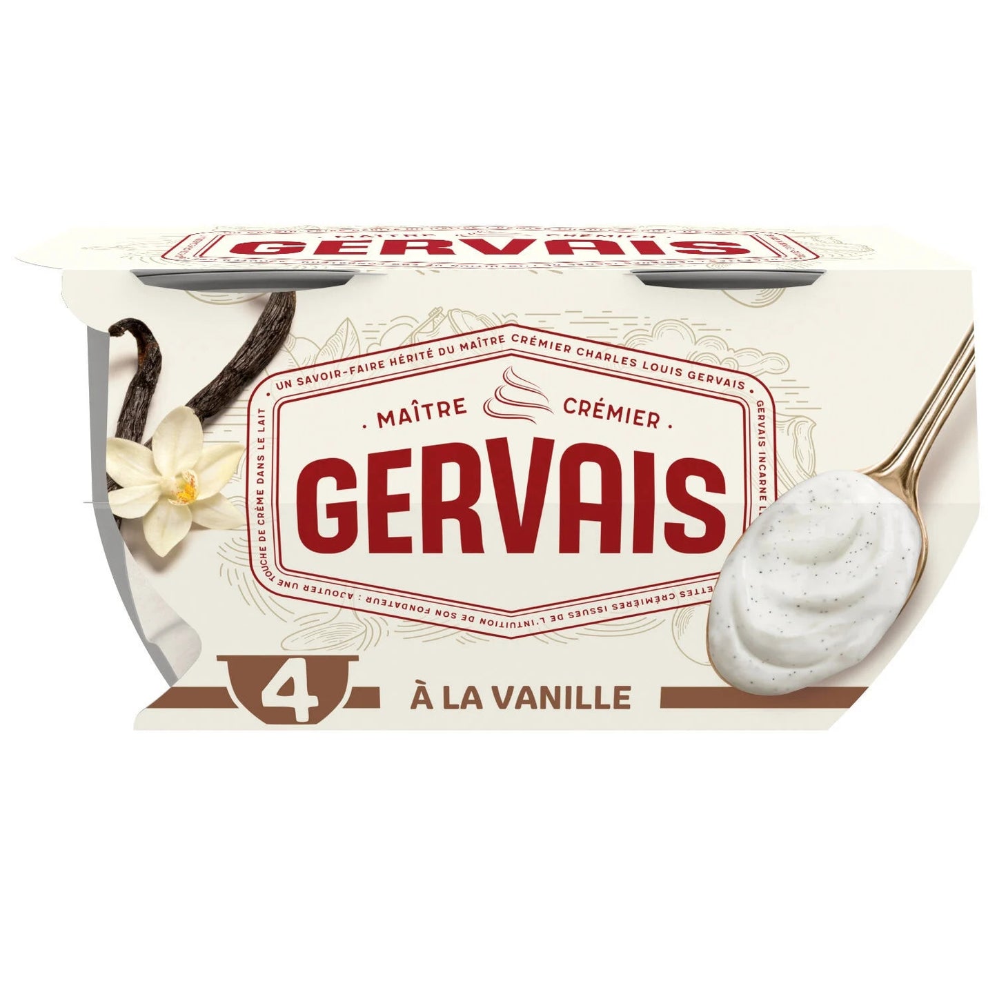 Danone - Gervais - A la vanille - 4 x 115 Gr